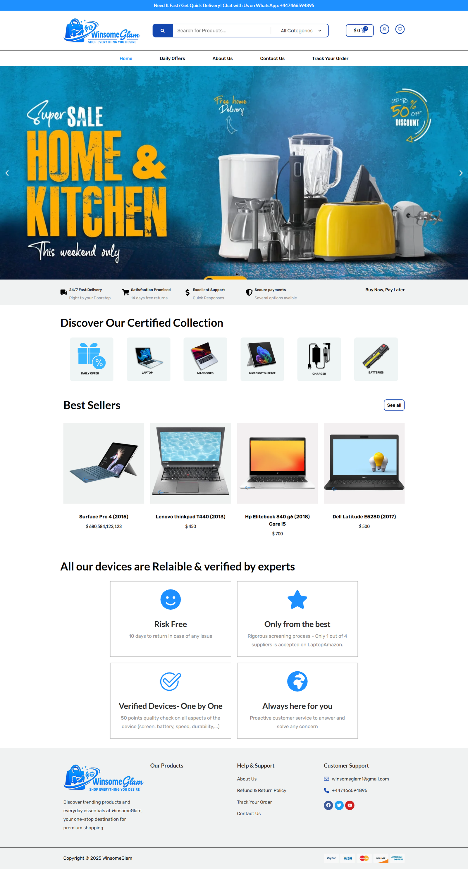 WinsomeGlam E-Commerce Platform